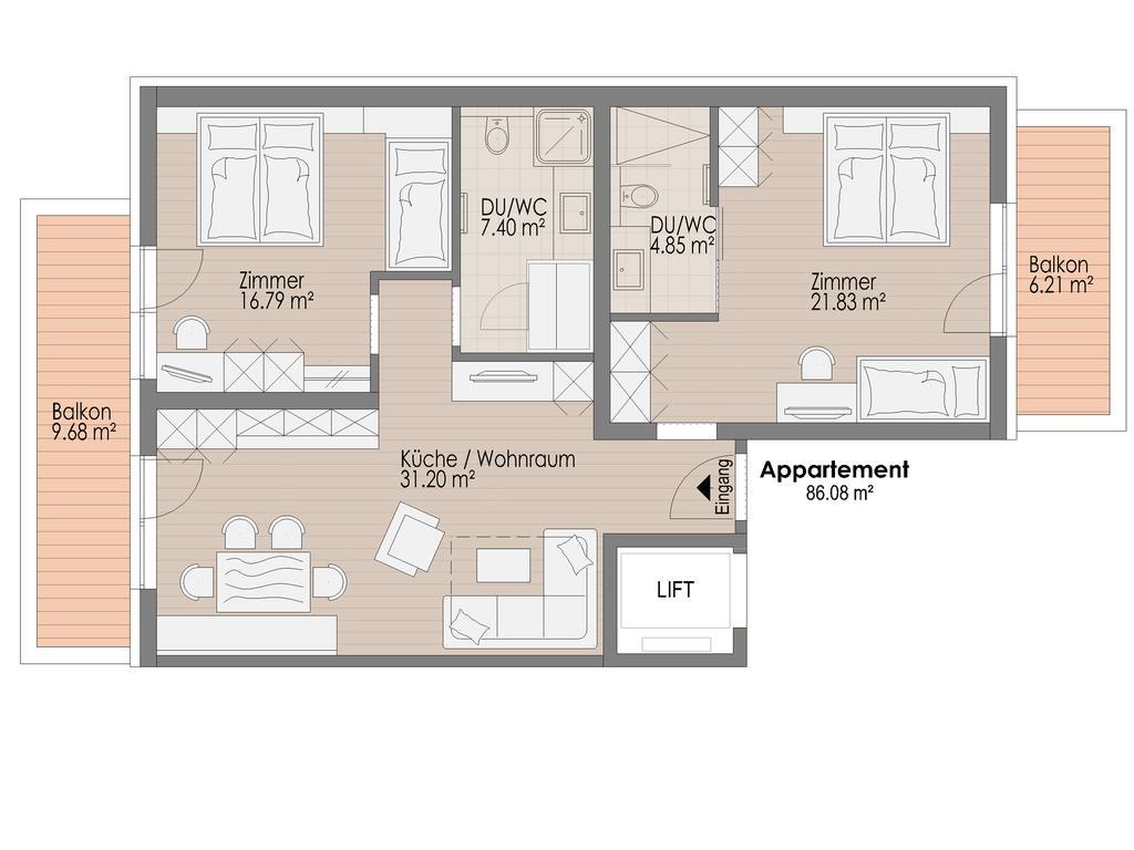 Lux Appartements Ischgl Pokoj fotografie